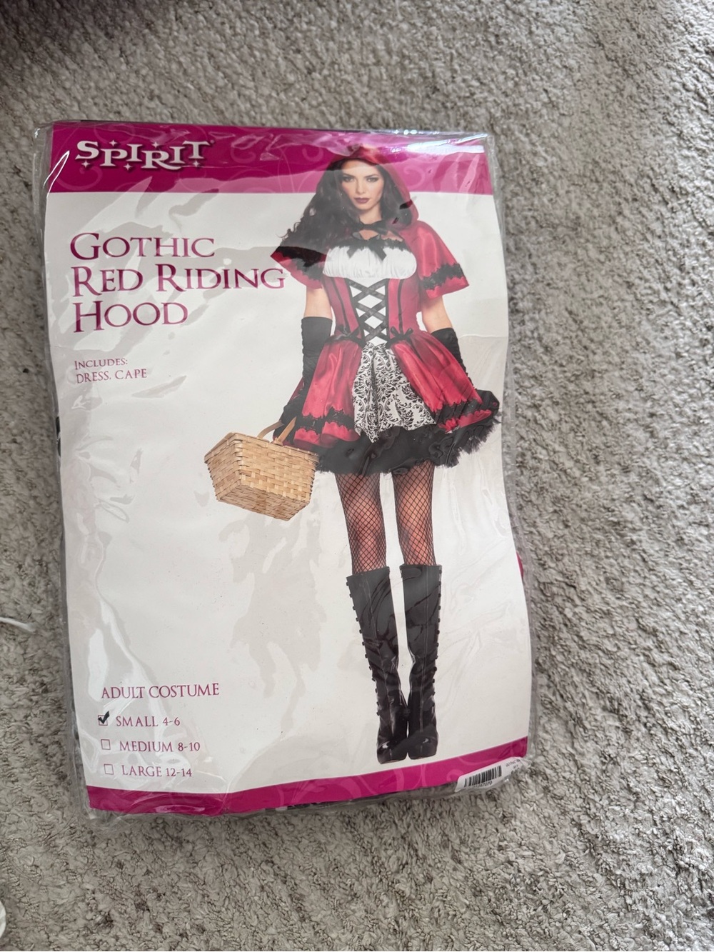 Spirit Gothic Red Riding Hood Costume - Red and Black Accents small